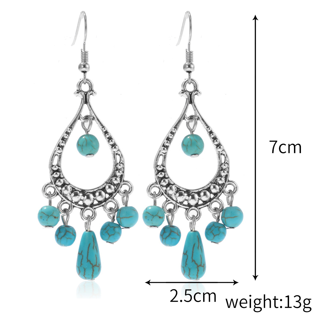 Turquoise earrings turquoise earring set Bohemian vintage earrings