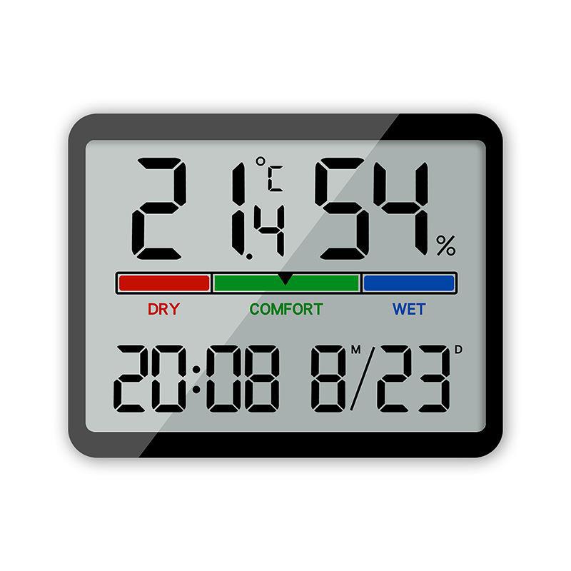 New color screen temperature and humidity clock multifunctional large screen indoor household electronic alarm clock thermometer