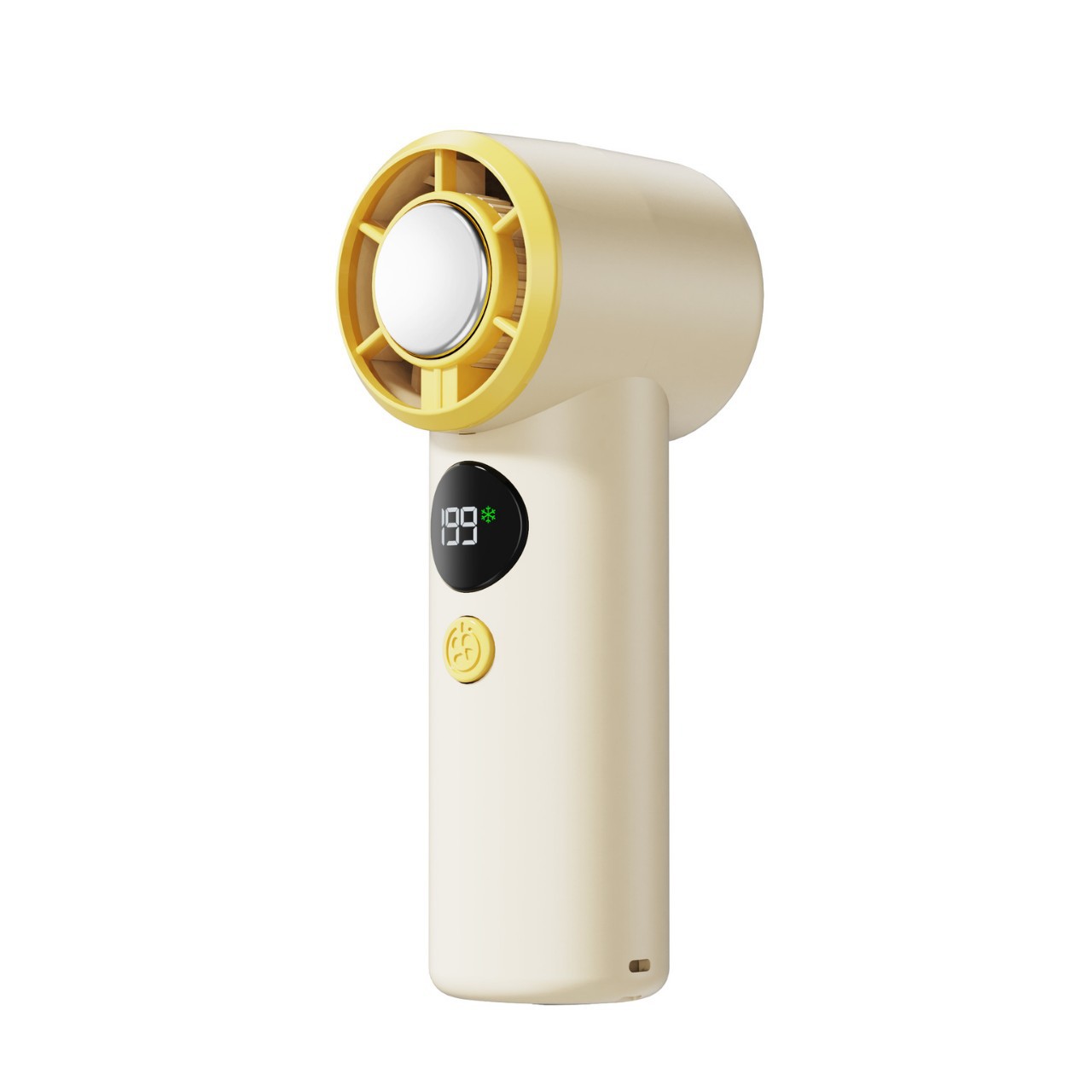 Mini Pocket Air Conditioner Screen Display Handheld Fan USB Rechargeable Turbo Ice Compressor Cooling Outdoor Small Fan