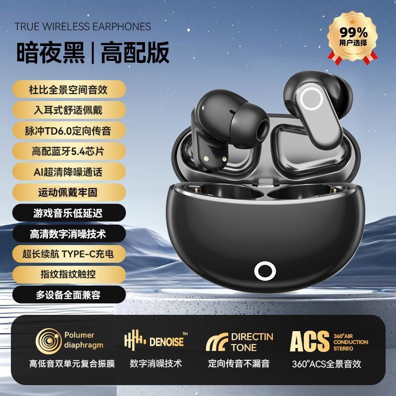 J16 Wireless Bluetooth Earphones High Sound Quality Comfortable Sports Noise-Canceling Live Streaming Ultra-Long Battery Life Suitable for Earphones