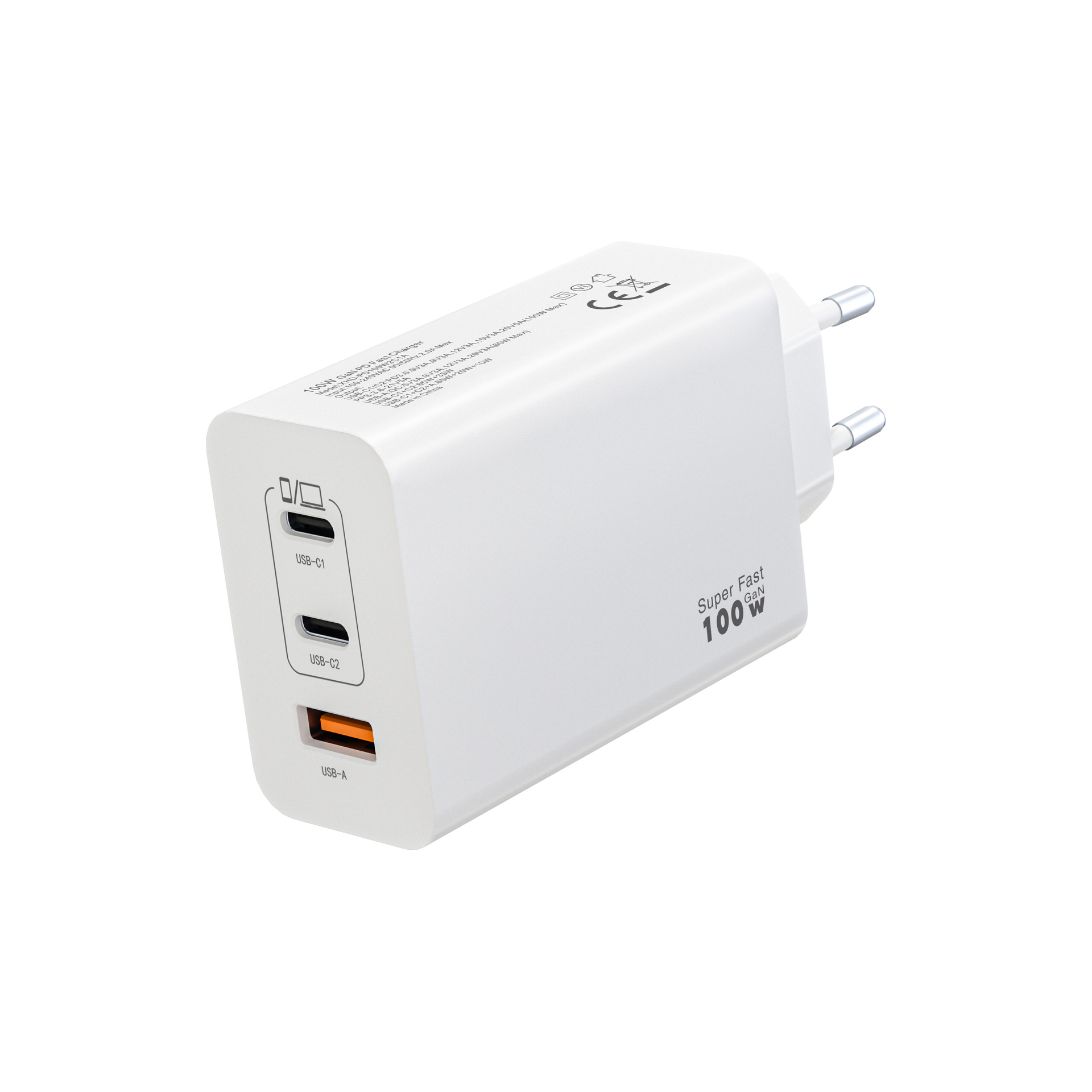High power 100W EU standard GaN multi-port fast charging for Apple 16 charger Samsung phone Samsung laptop