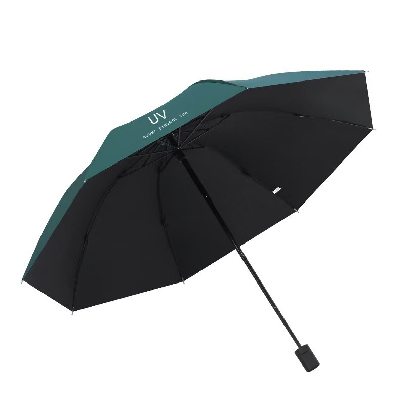 UV Sun and Rain Umbrella, Summer Sunscreen Anti-UV Sunshade Umbrella, Folding Two-Use Printed Advertising Umbrella
