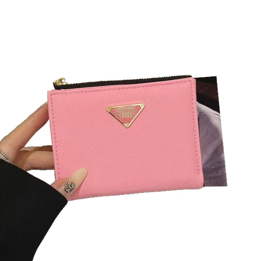 Brand luxury coin purse women small card case multi-card slot cross grain coin purse