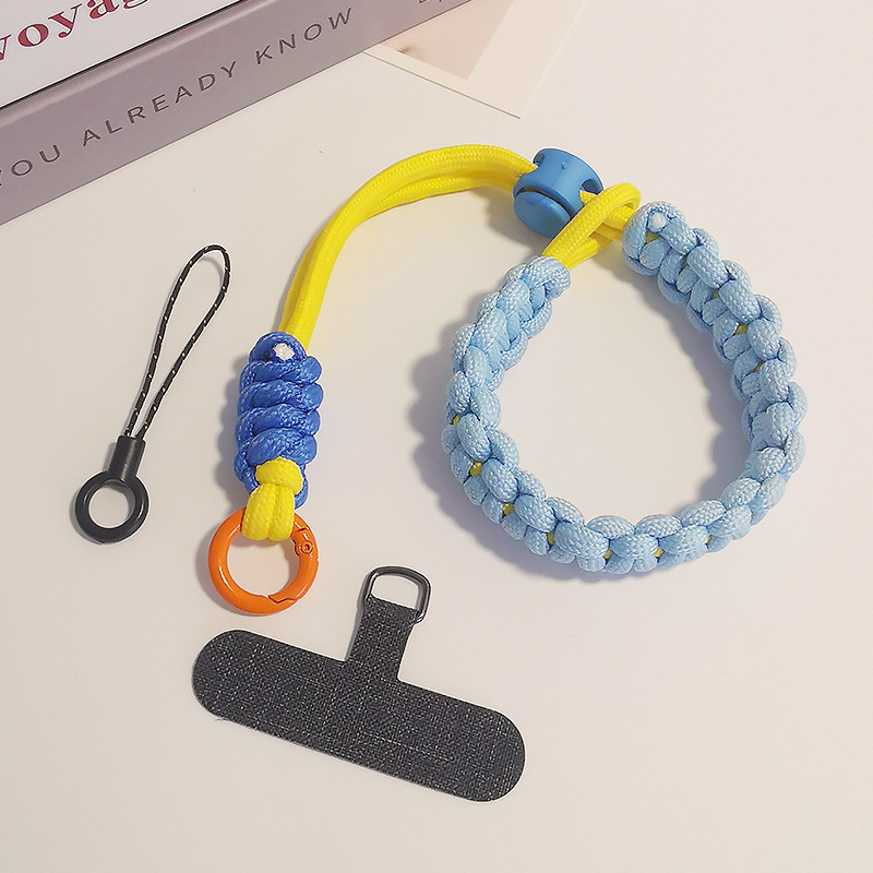 European travel phone strap short wrist adjustable braided strap outdoor sports sturdy men and women