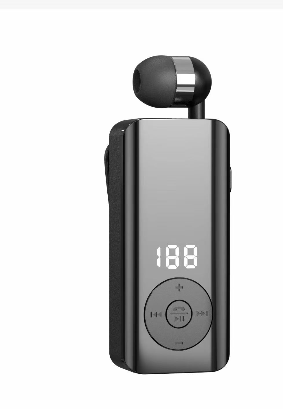 Long battery life retractable cable Bluetooth headset Q6 single ear in-ear call vibration business headset