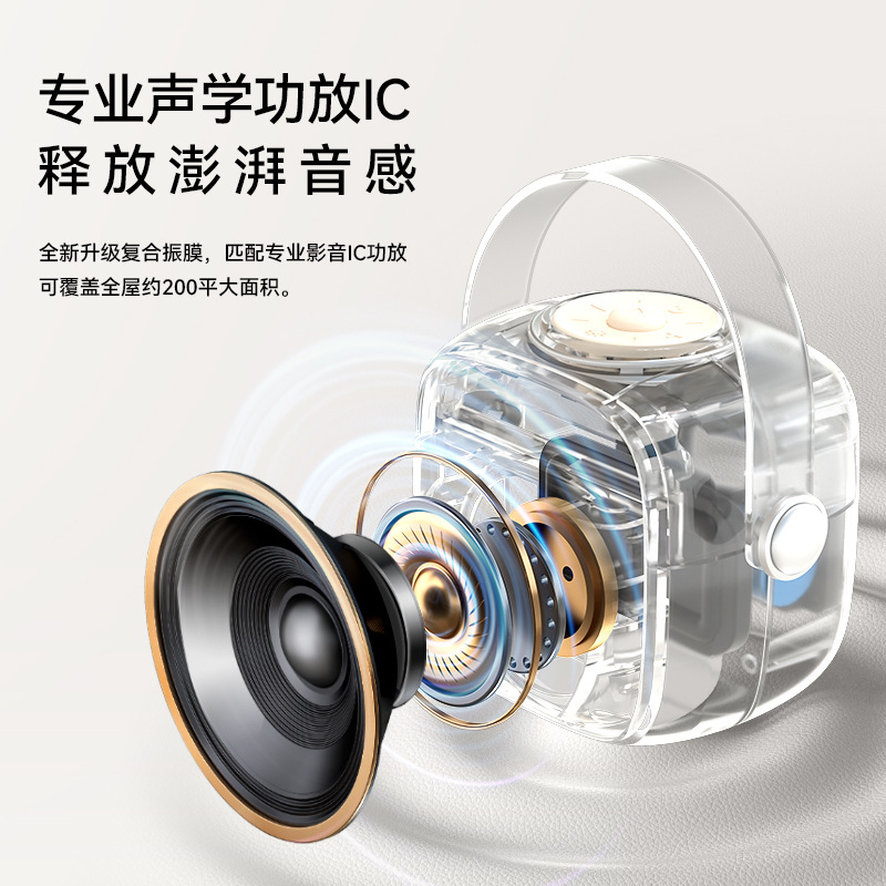 havit Portable Home Microphone Speaker All-in-one Karaoke Wireless Bluetooth Speaker Small Gift
