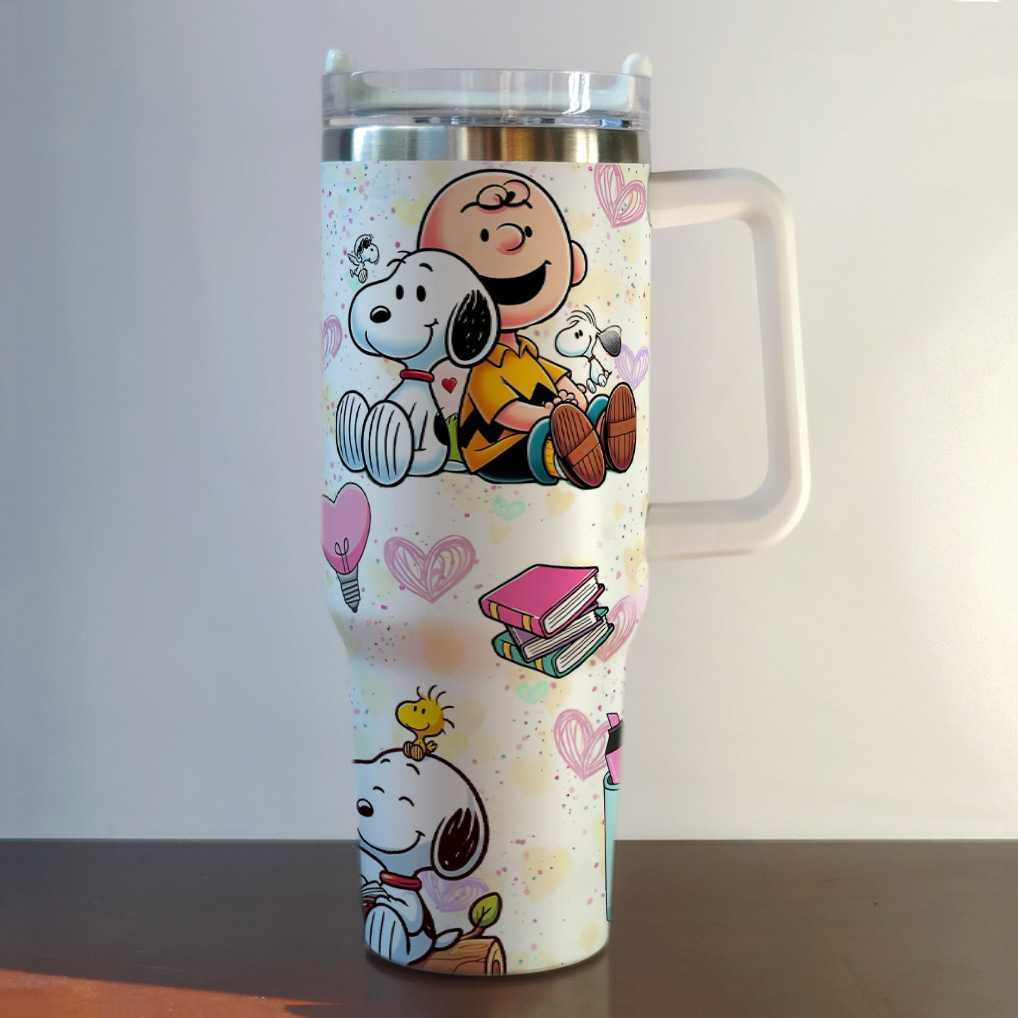 Stainless steel thermal cup Tumbler car cup 40OZ Snoopy large capacity car ice霸 cup