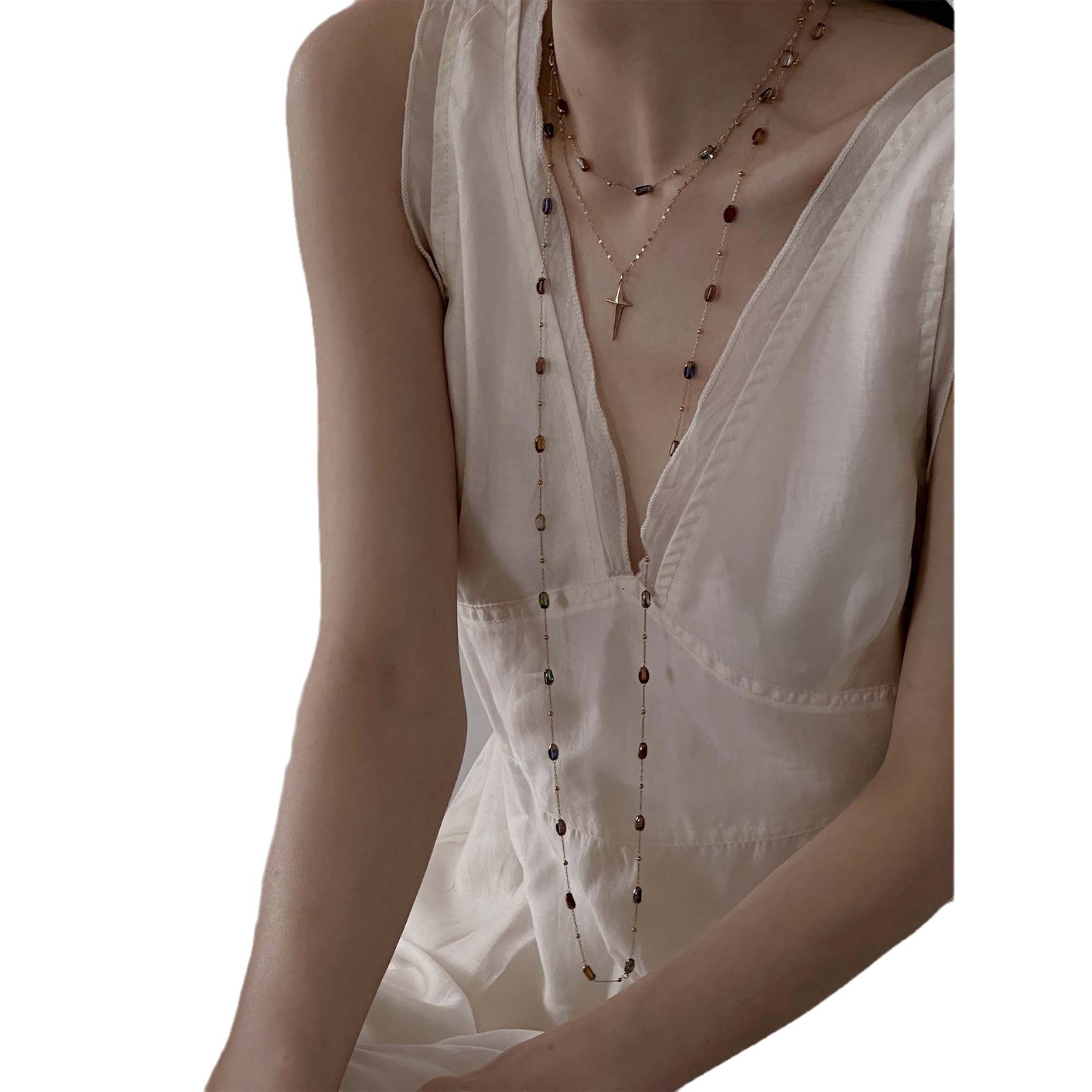 Beaded Necklace Long Layering Super Beautiful This Summer Romantic Accessories Necklace Popular P3-13