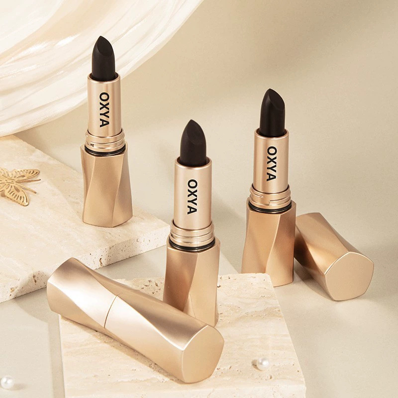 OXYA Black Velvet Gloss Lipstick Bean Red Color Smooth, Bright, Long-Lasting, Autumn and Winter Boost Complexion, Delicate Matte Liquid Lipstick