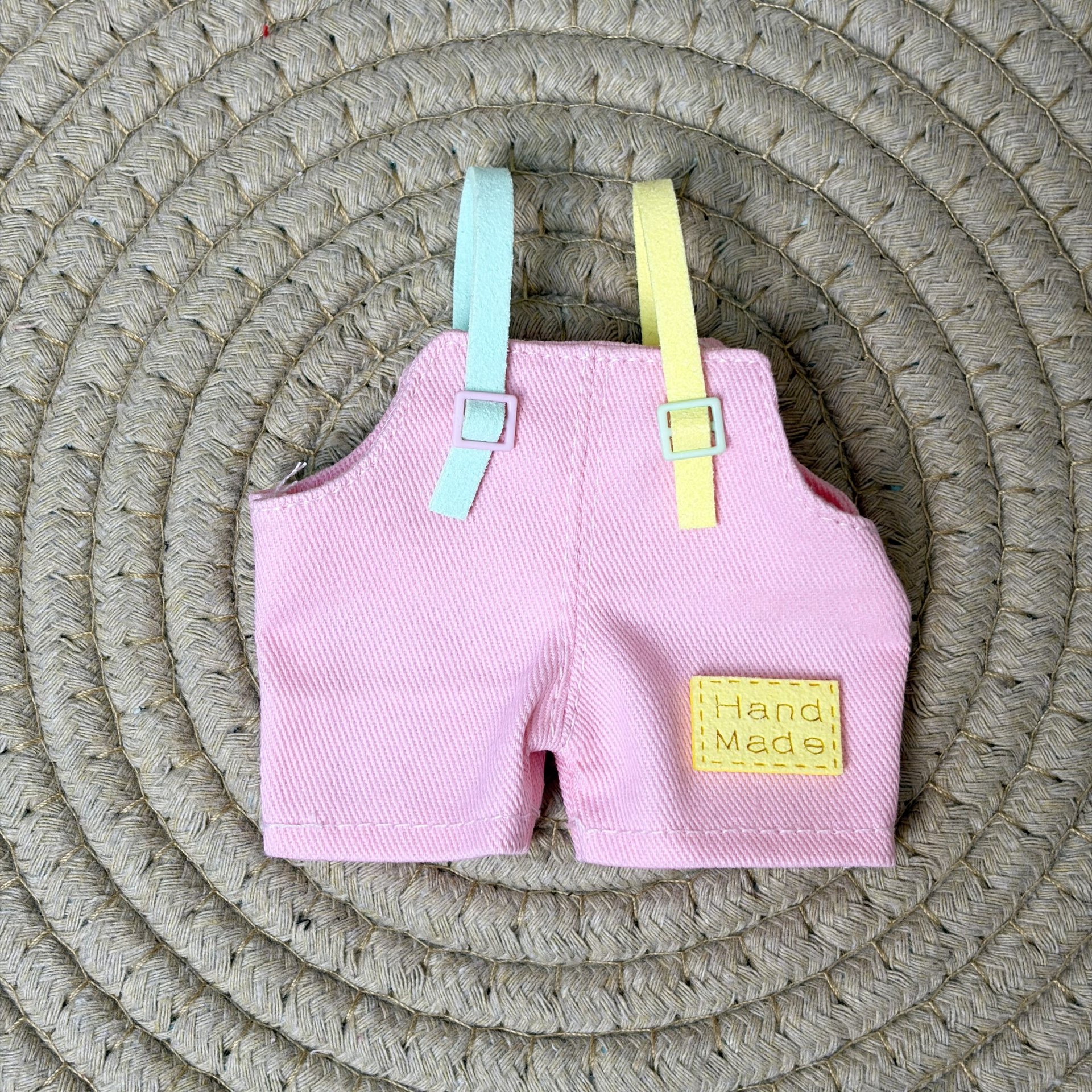 New product 15cm Gazi sister doll clothing macaron color suspender pants double pants bjd doll replaceable doll clothing