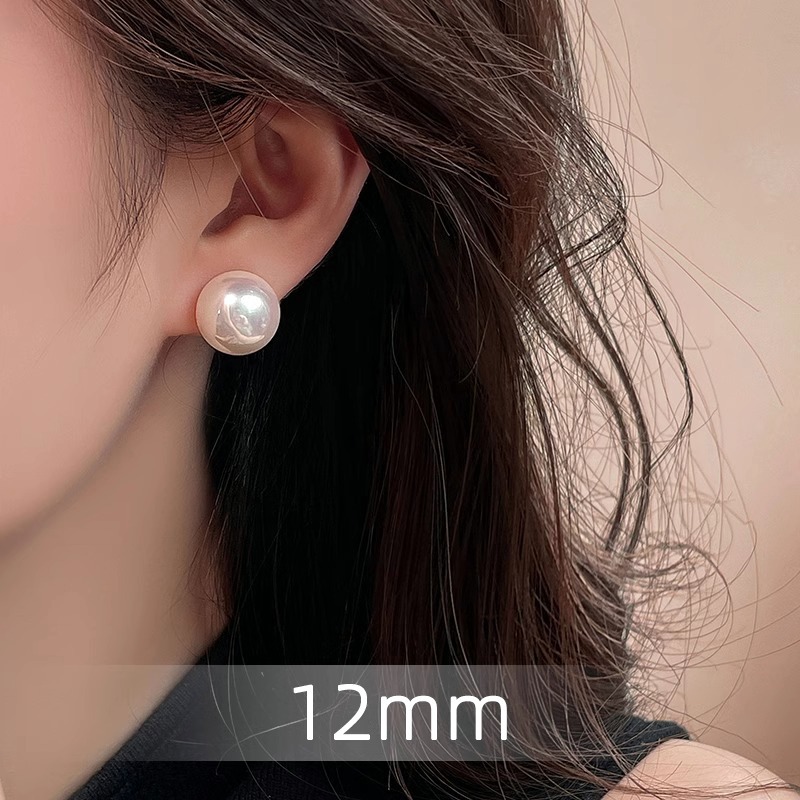 999 Pure Silver Silver Needle Baby Tiannu Aurora Swarovski Pearl Earrings for Women Large Pearl Earrings Ear Accessories