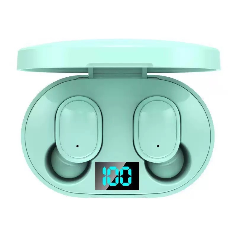 E6S Bluetooth Earphone Digital Display Macaron Mini Sports In-ear Long Battery Life Wireless Earphone