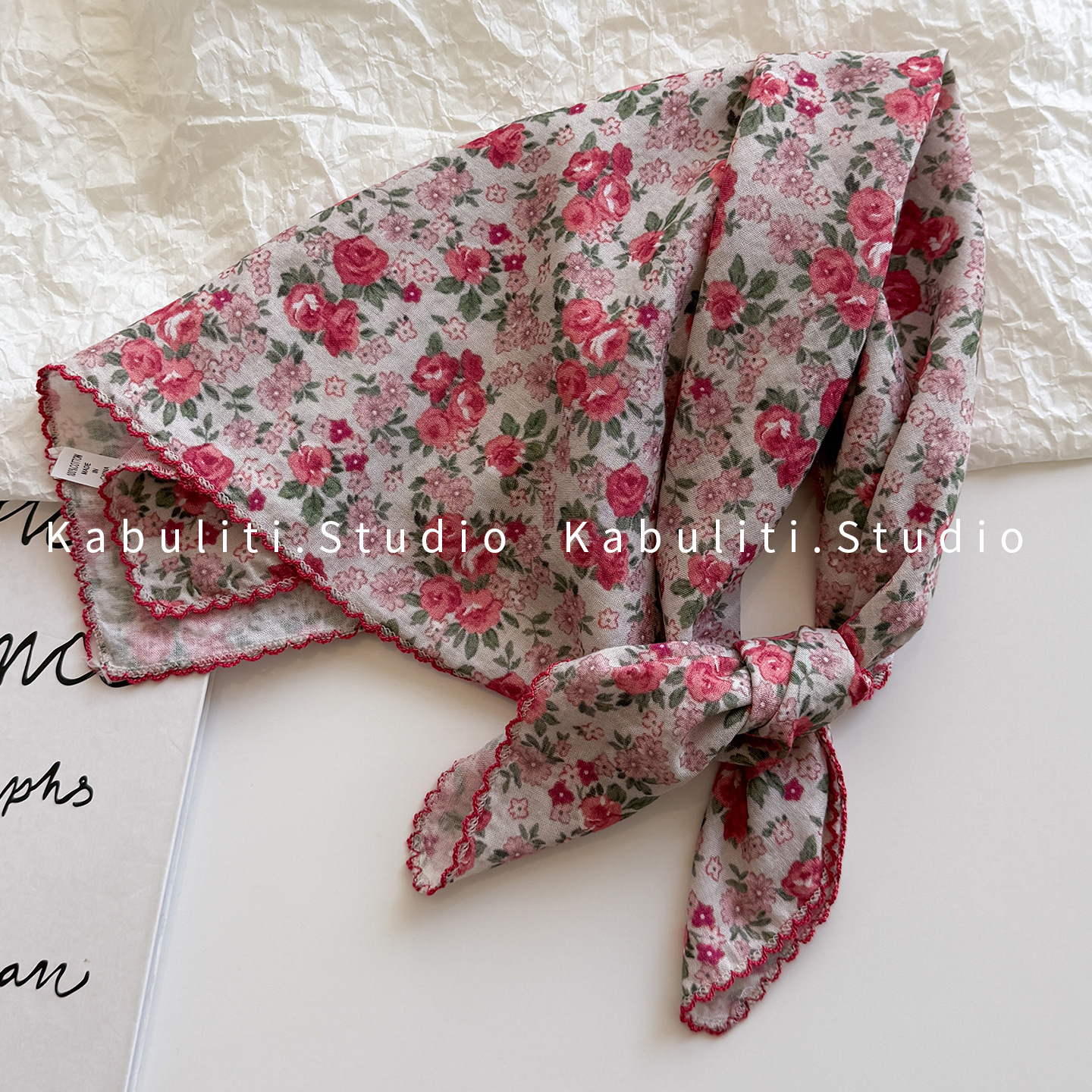 月季小粉花53仿麻-粉红