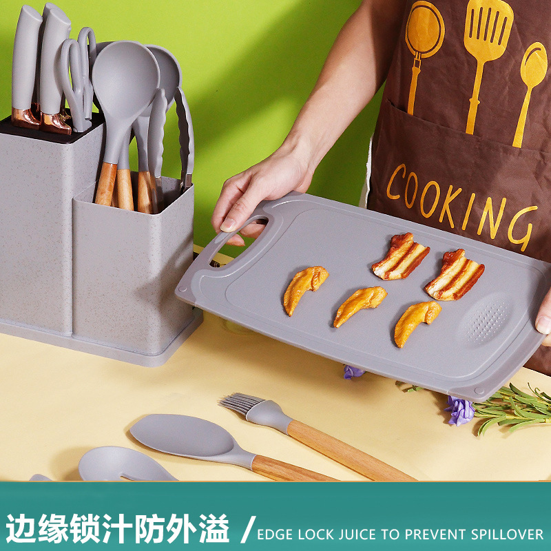 Silicone Spatula and Soup Spoon 19-Piece Set Non-Stick Silicone Spatula Multifunctional Silicone Kitchenware Knife Set