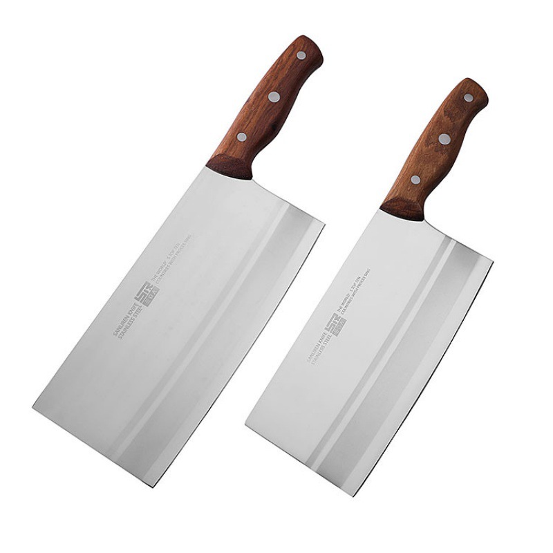 Wooden handle Sanliren No.2 mulberry knife hotel chef knife kitchen knife stainless steel meat vegetable slicer