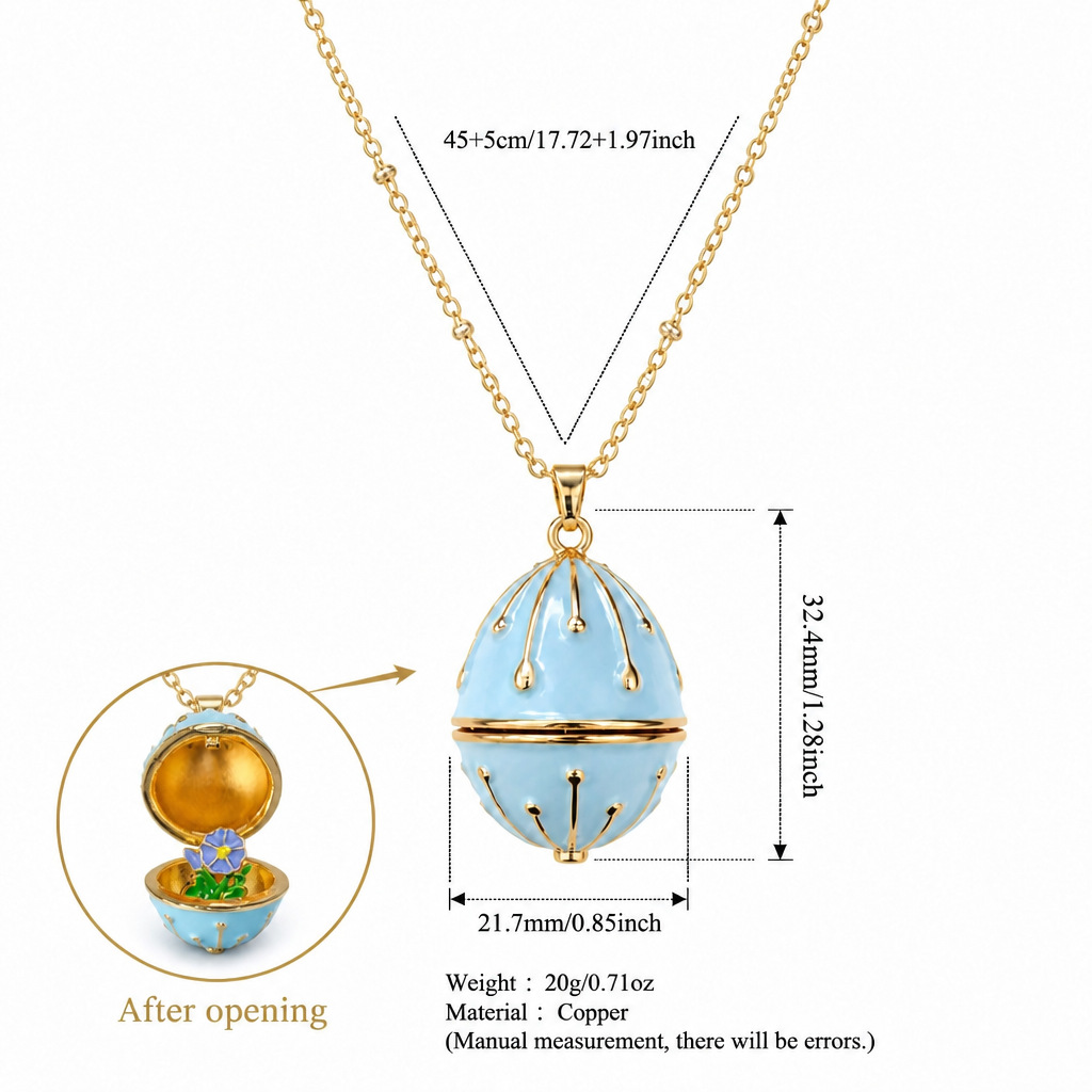 New December round box openable flower exquisite design popular compact necklace copper-plated gold