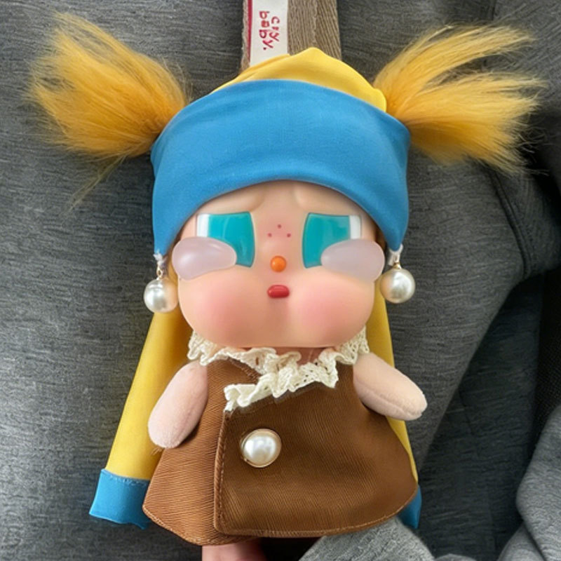 Only doll clothes] Suitable for crying baby Crybaby doll clothes 15cm seaside vacation girl with pearl earring set