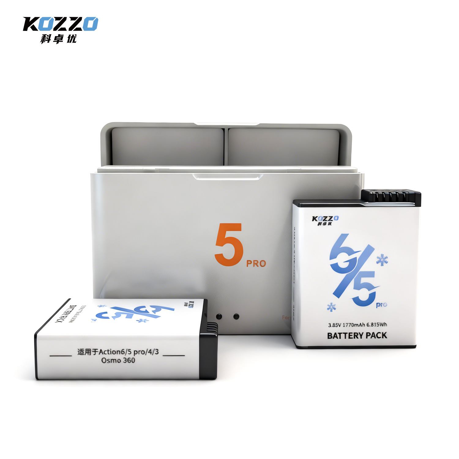 Compatible DJI Action 6/5 Pro Battery Sports Camera Cold Battery Charger Charging Dock Accessories