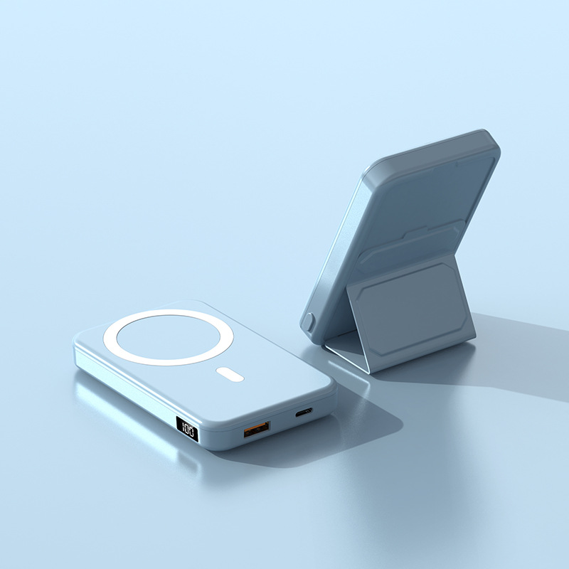 MagSafe Magnetic Wireless Power Bank 10000mAh Large Capacity Foldable Stand 15W Mobile Power