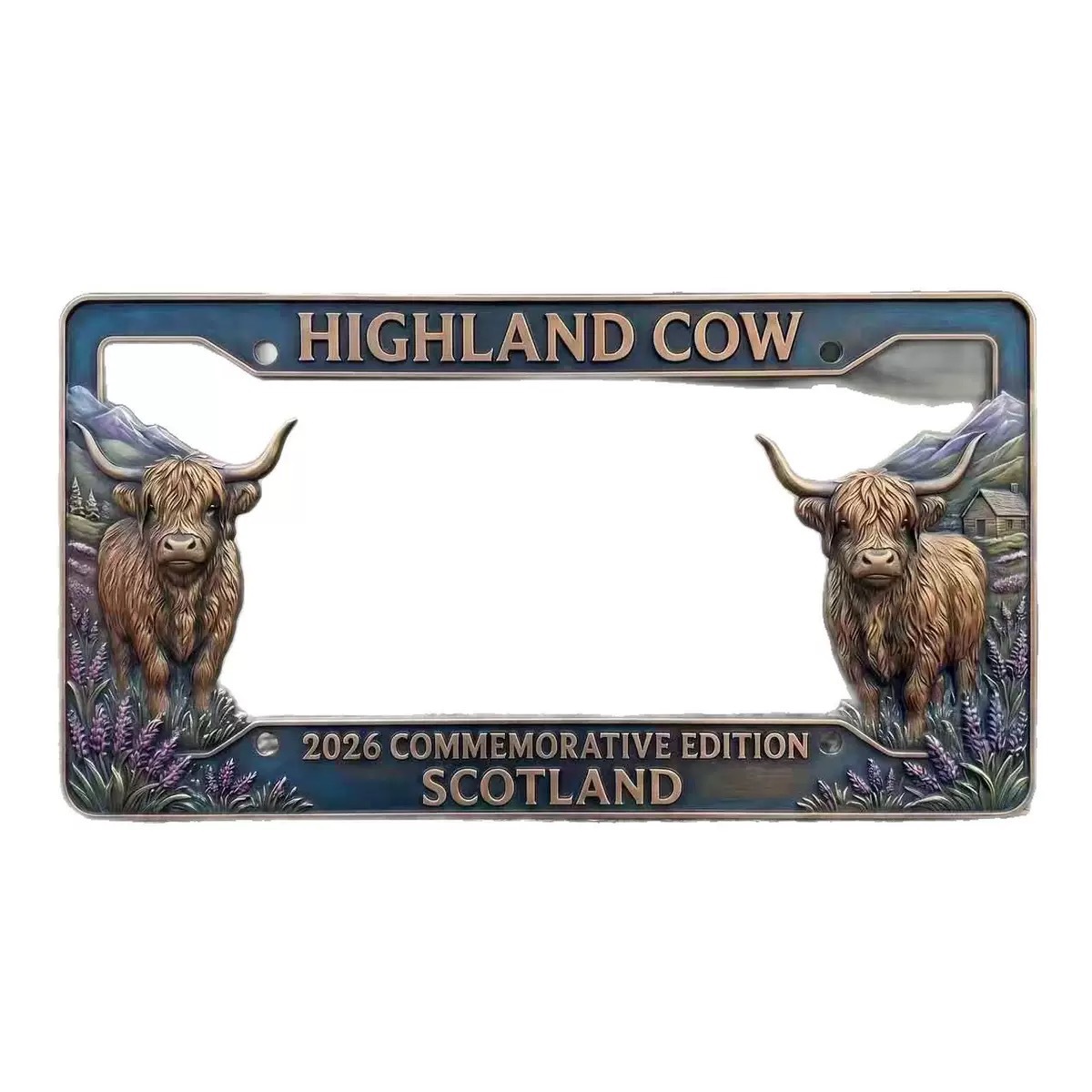 Highland Cow Commemorative Edition License Plate