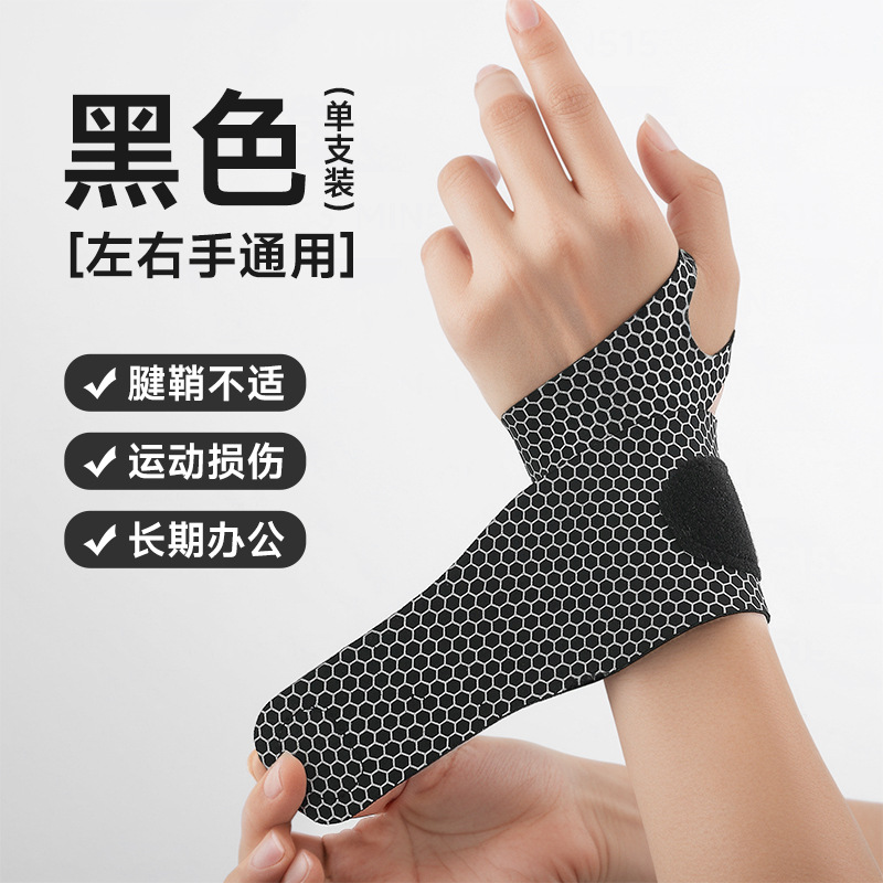 Summer ultra-thin wrap wrist guard, sports badminton tendon sheath honeycomb breathable wristband for men and women, compression anti-sprain