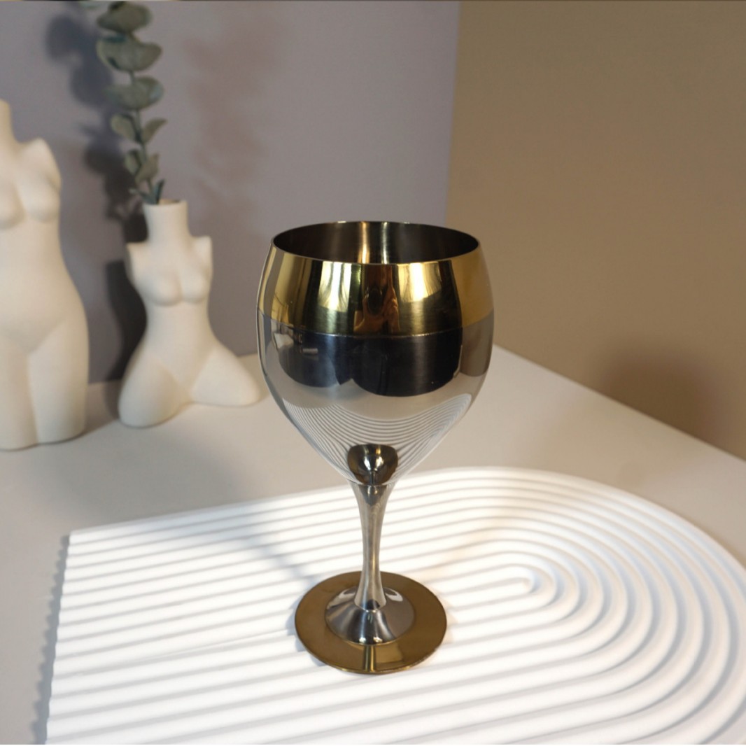 304 Stainless Steel Gold Rim Bowl Dish Cup Set Five-Star Hotel Supplies Bar Niche Whiskey Glass Set