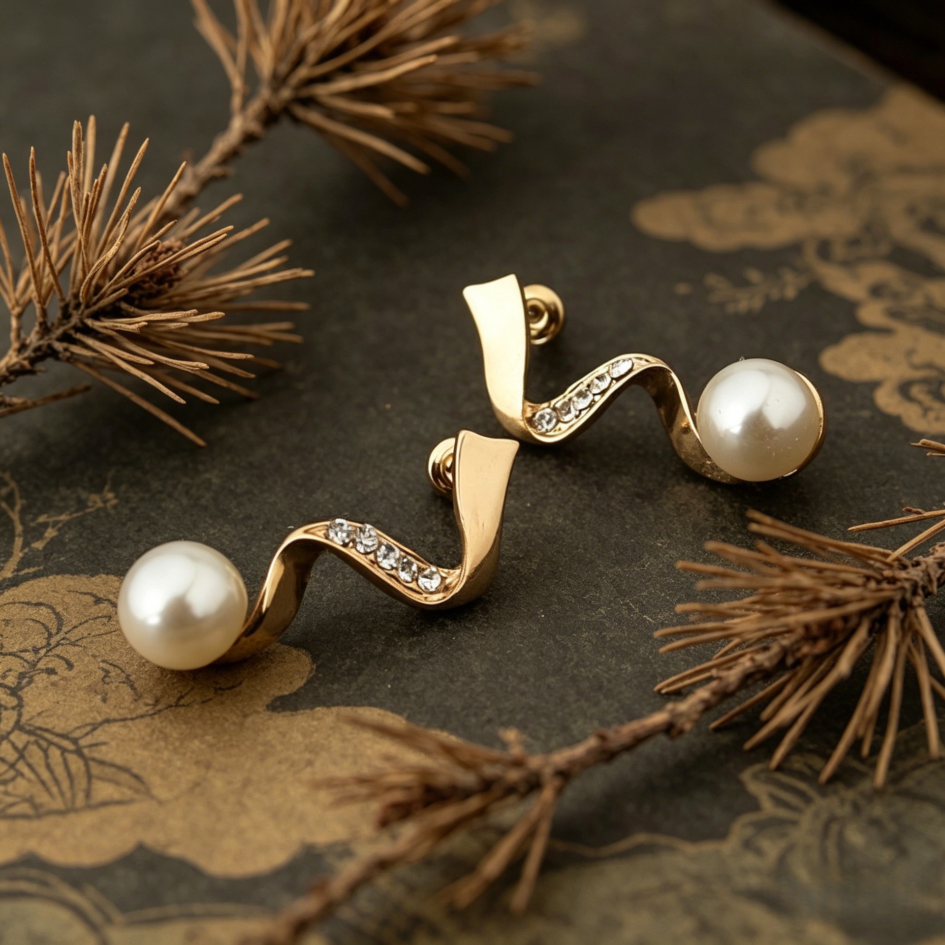 Pearl Necklace and Earring Set Deep V Collarbone Pearl Pendant