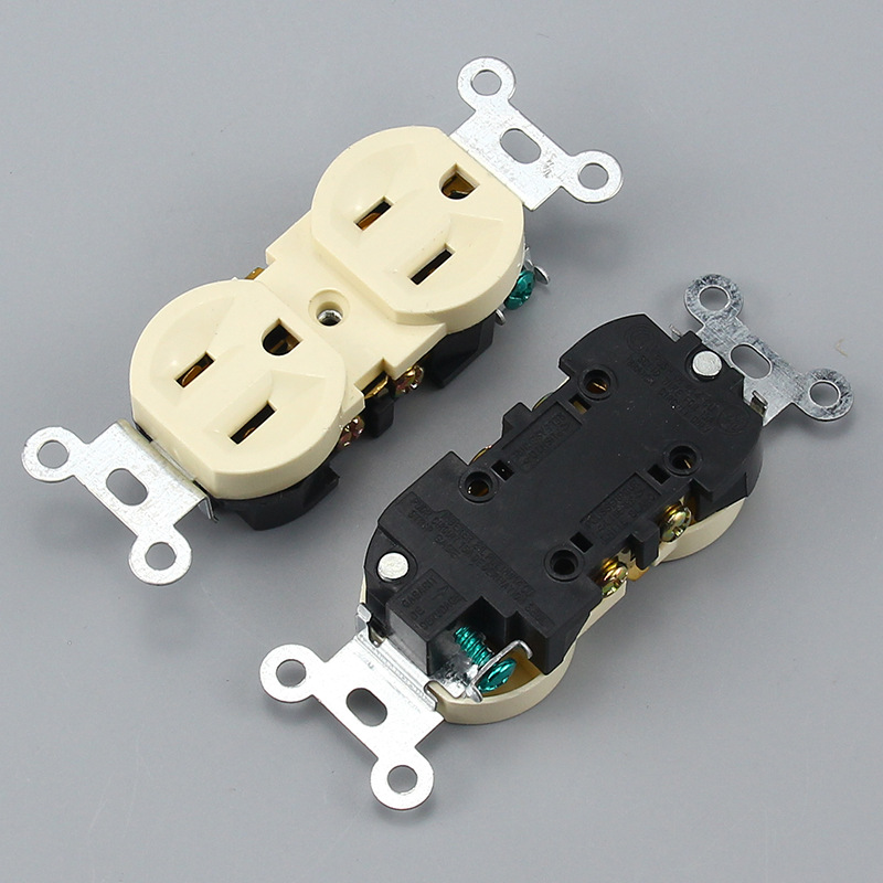 U03象牙色双插5-15R