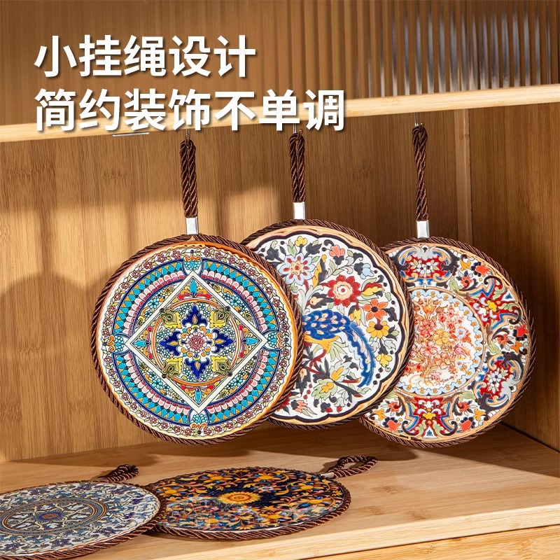 Coaster high temperature resistant casserole pad enamel pot pad ceramic new Chinese style table non-slip plate mat
