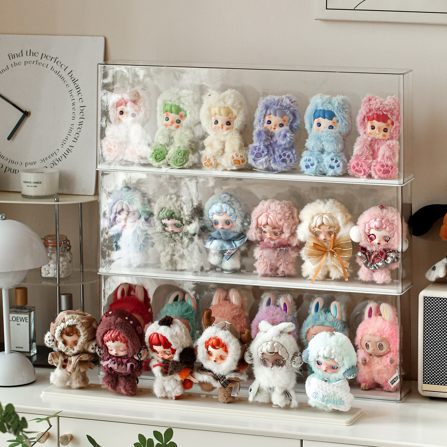 Pop Mart Doll Display Case Acrylic Transparent Dust-Proof Cabinet Hand Figure Box Blind Box Storage Display Shelf
