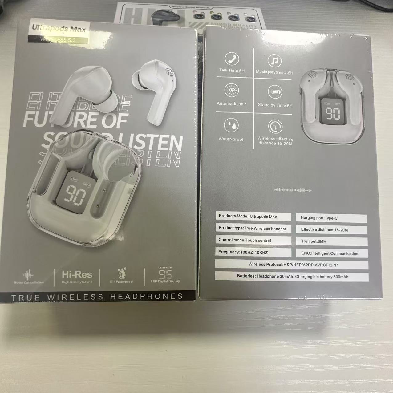 True Wireless New Bluetooth Earbuds In-ear Noise Reduction High Sound Quality Compatible with Apple Android All Gaming Digital Display