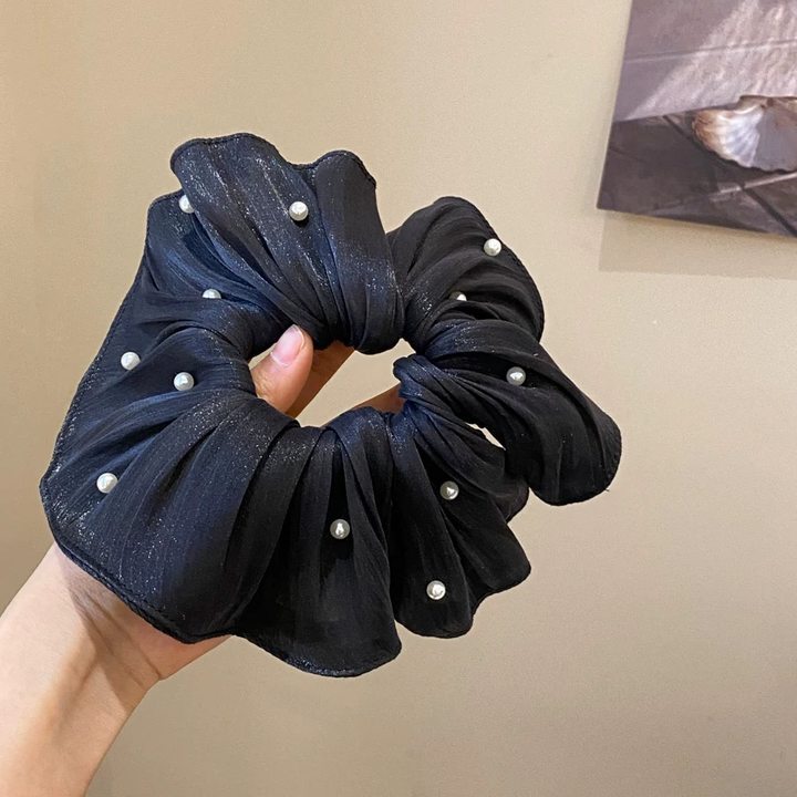 Sweet lace large hair scrunchie extra large ponytail elastic hair tie for women head accessory head flower