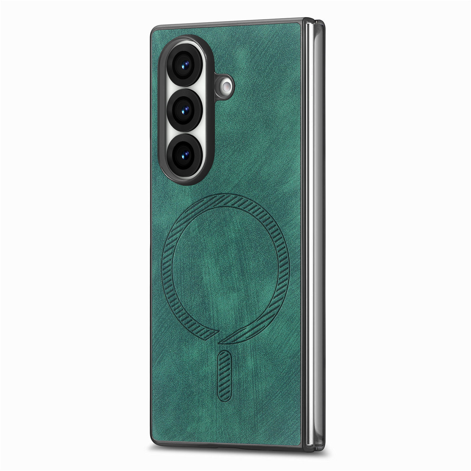 For Samsung Z Fold7 folding screen phone case Z Fold6 skin feel magnetic leather texture folding protective case