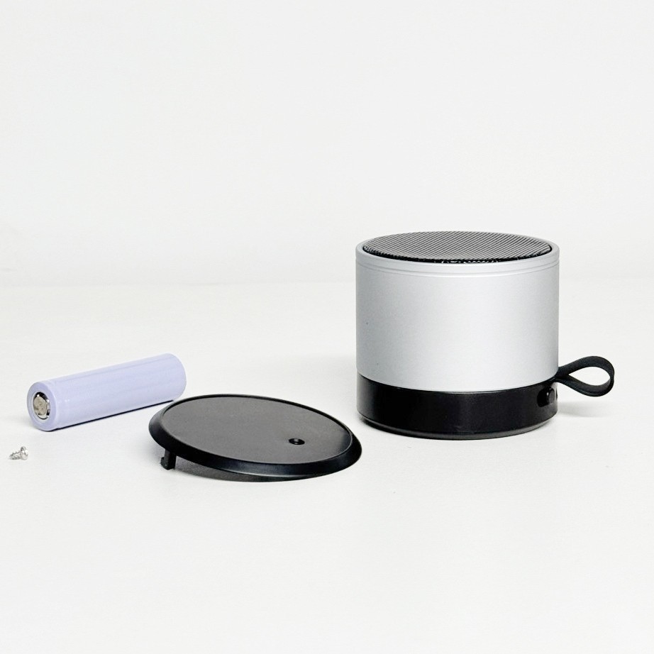 2027 Replaceable Battery Small Speaker Eco-Friendly Metal Gift Audio Bluetooth External Battery Mini Speaker