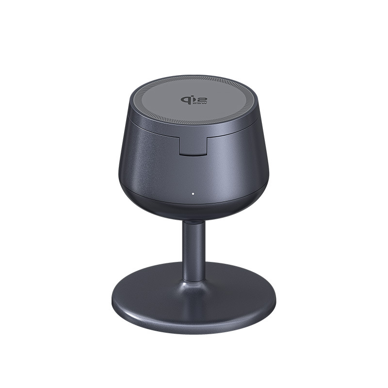 New QI2.2 Fast 25W Wine Glass Magnetic Wireless Charger Compatible with Apple Phone 3-in-1 Wireless Charger