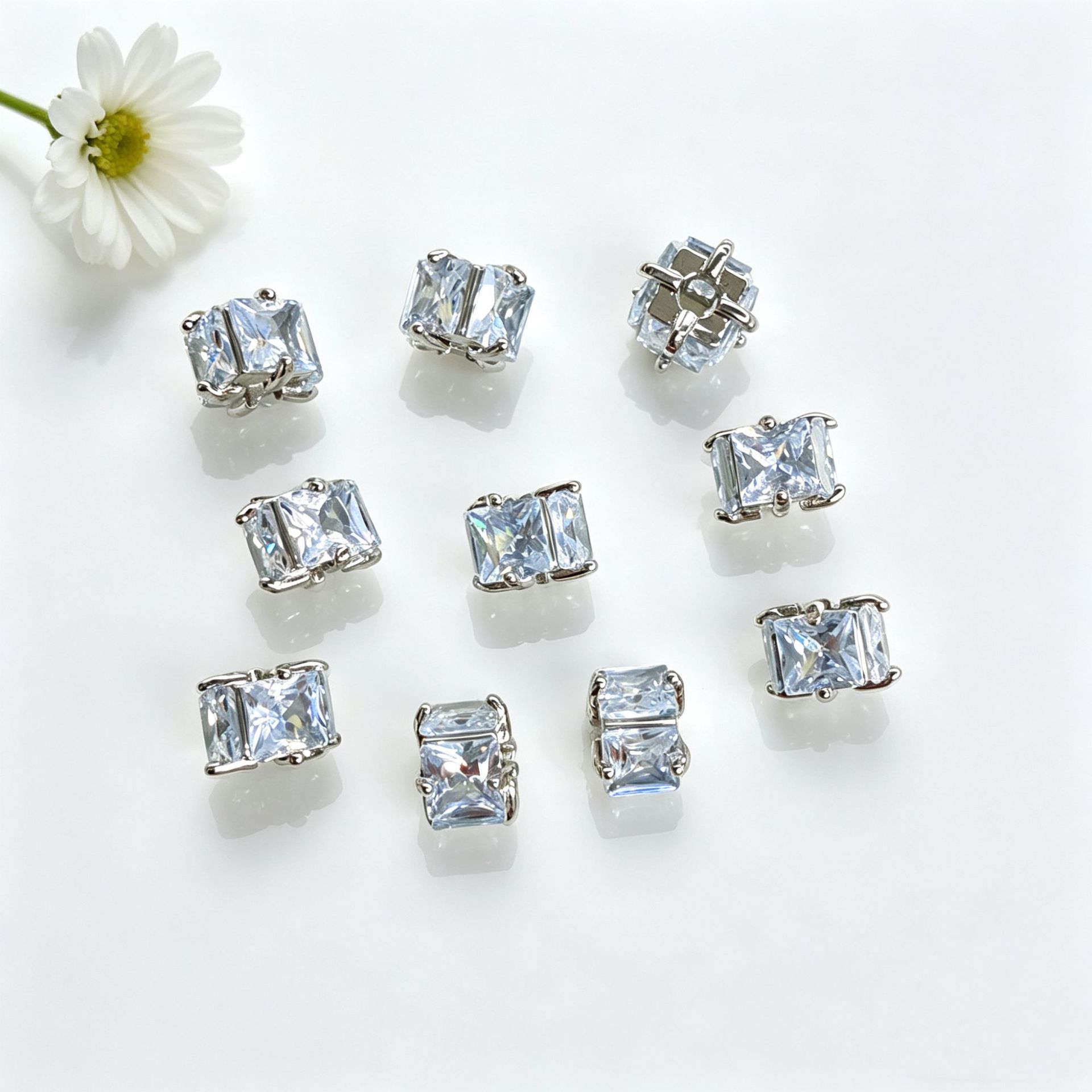 Copper plated 18K small waist spacer beads jewelry bracelet necklace spacer beads crystal pearl DIY accessories materials