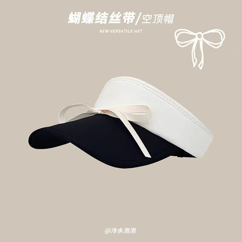 HelloKitty Sun Protection Hollow Top Hat, Cute Sunshade Hat, Face Slimming, Cartoon Kitty Cat, Face Slimming Hat