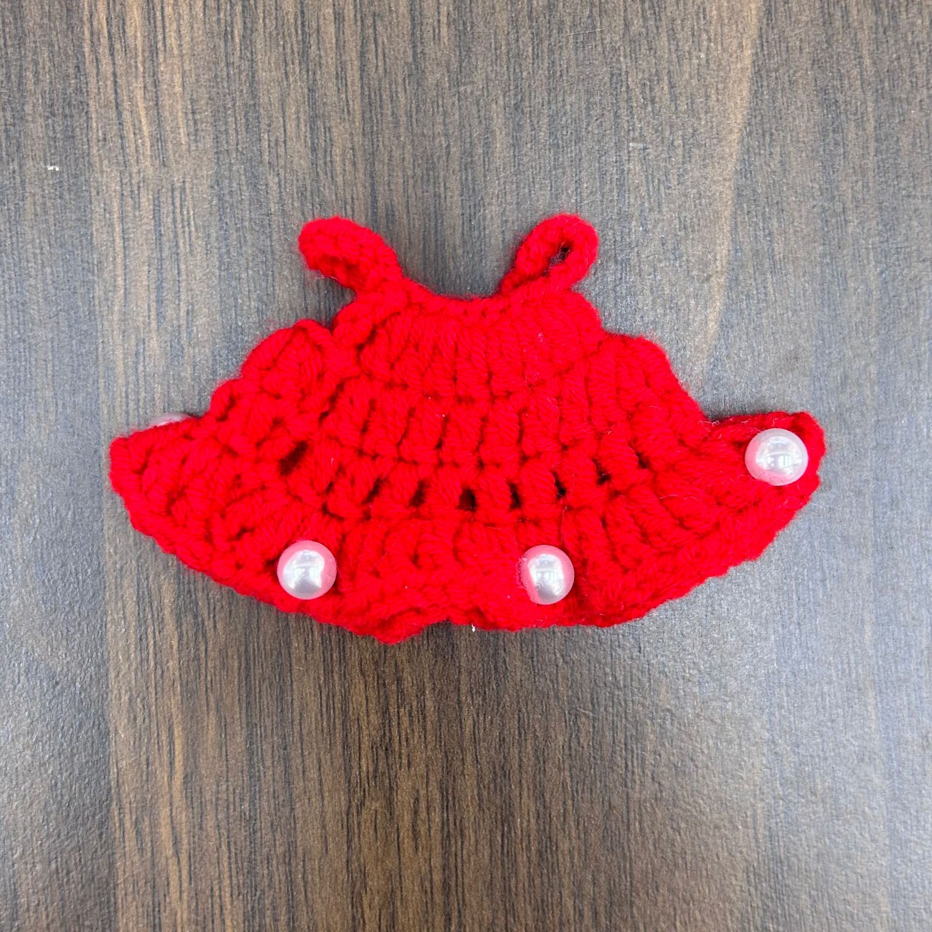 10cm crying doll clothing 14cm potato doll knitted pearl dress newborn diary doll clothing accessory