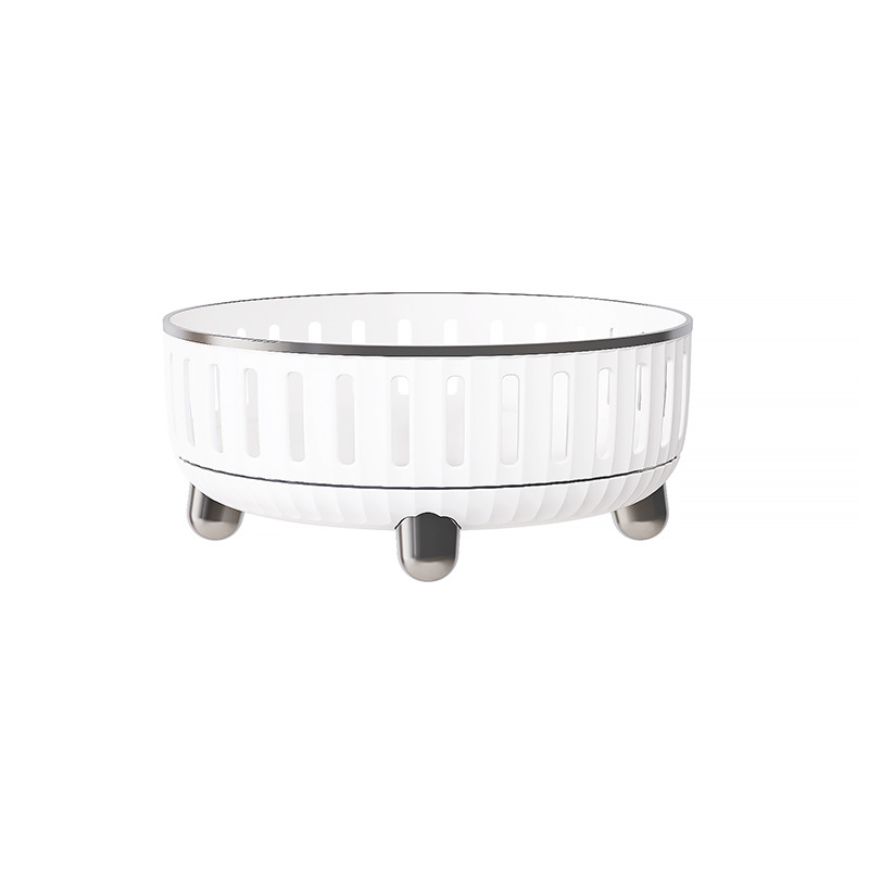 New multifunctional kitchen storage rack cream style household skincare cosmetics rotating storage tray