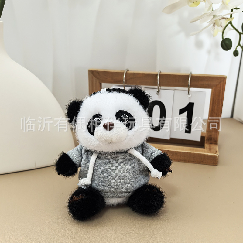 Panda pendant backpack couple keychain Chengdu base giant panda charm toy doll custom LOGO