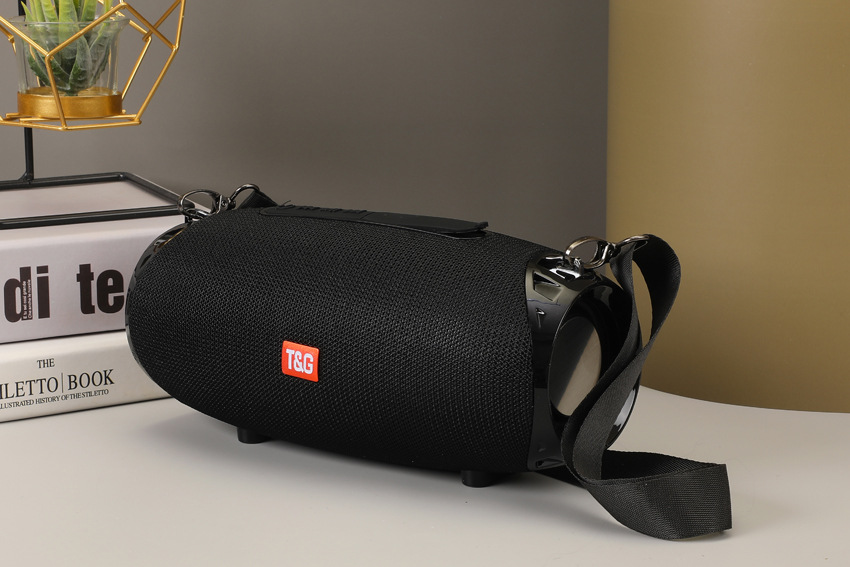 Shoulder-Back Outdoor Fabric Small War Drum Dual Speaker Bluetooth Speaker Wireless High Volume Music Player TG534