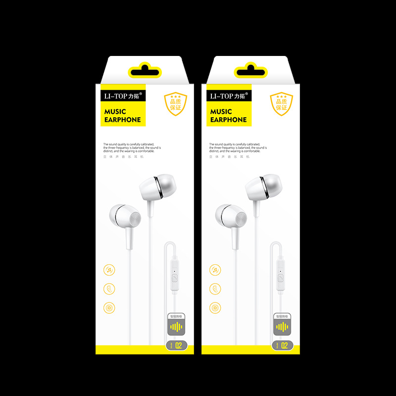 Lituo Q2 In-ear 3.5 Heavy Bass Android Smart Earphone with Wired Control Call with Mic