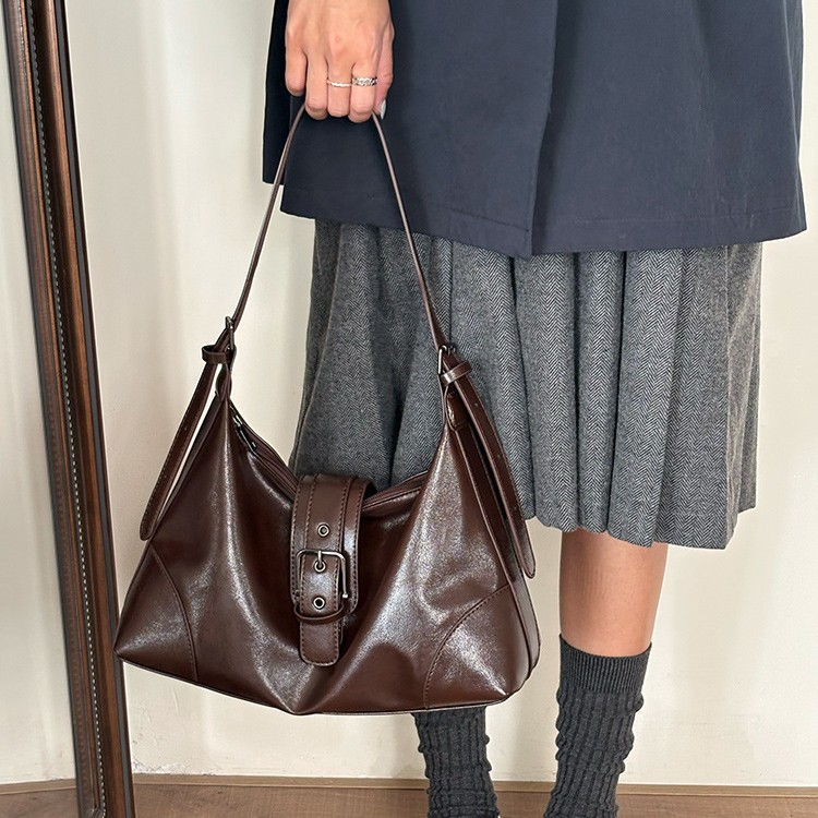 2026 New Casual Commute Trendy Underarm Bag Soft Leather Women's Bag Handheld Shoulder Crossbody Tote Bag