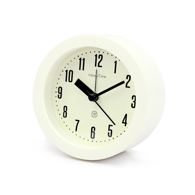 Nordic round digital alarm clock children student gift home decoration silent sweep second night light clock table