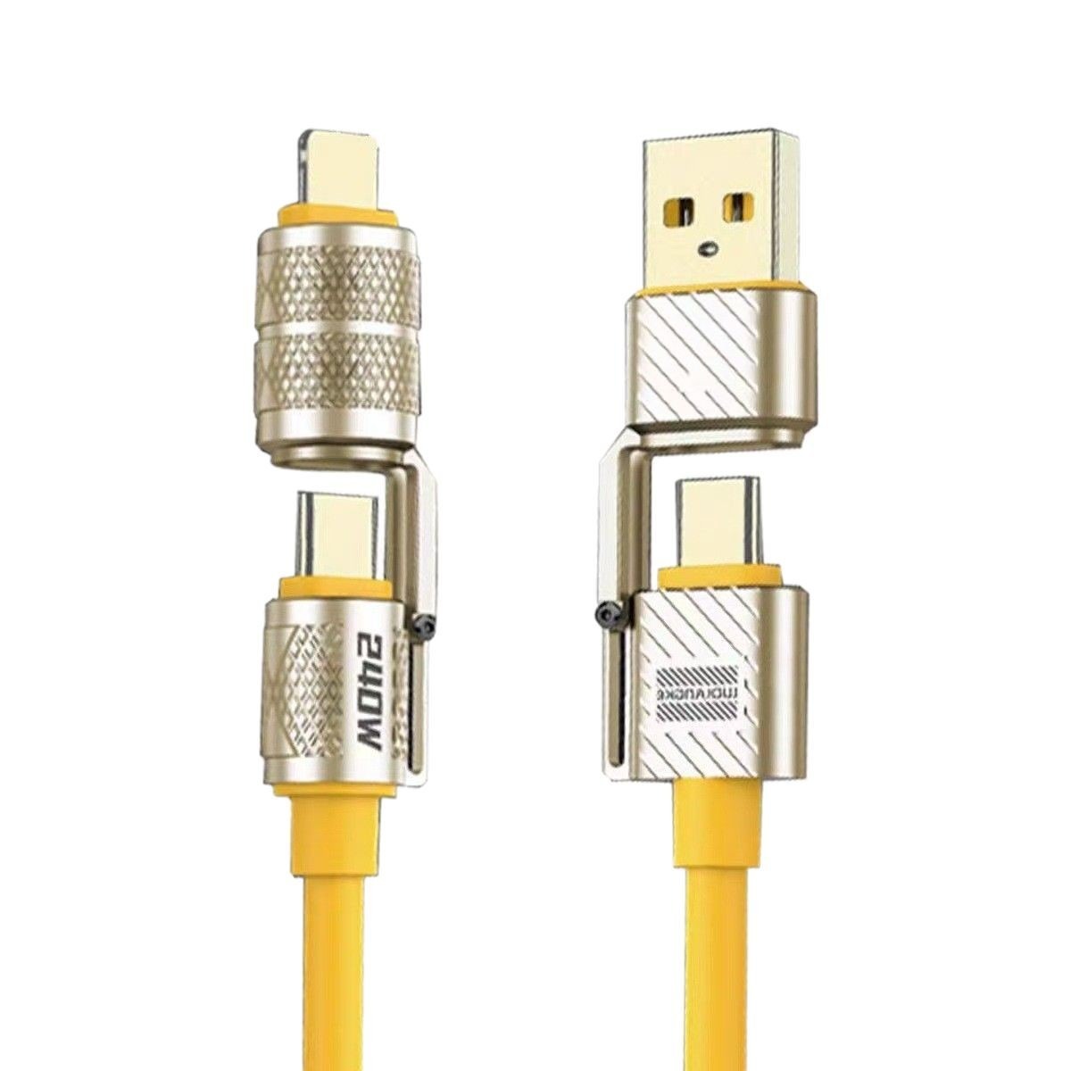240W 4-in-1 Mecha Fast Charging Data Cable for Huawei Android Apple Phone Cable Tablet 2-to-2 Fast
