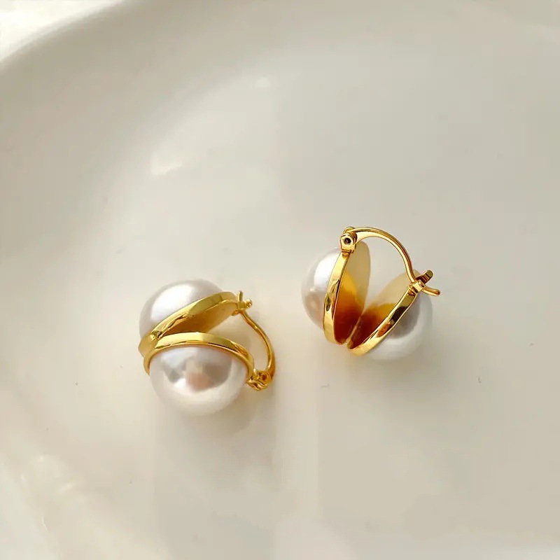 Pearl earrings for women simple ear accessories