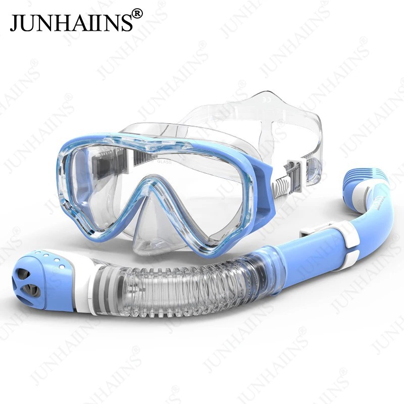 Children's diving mask waterproof flat light snorkeling mask high-definition anti-fog snorkeling mask parent-child product portable