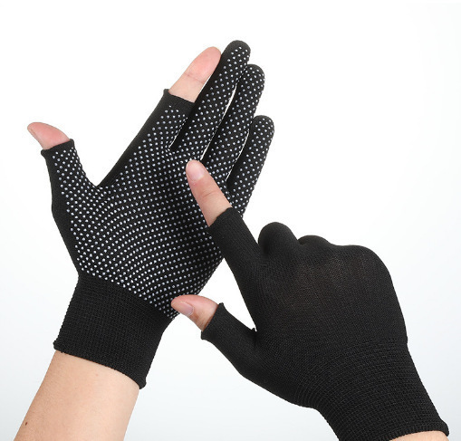 Thin Two-Finger Gloves for Cycling, Fishing, Non-Slip, Takeaway Work, Driving, Touch Screen, Half-Finger, Men and Women, Spring, Autumn and Summer Sun Protection