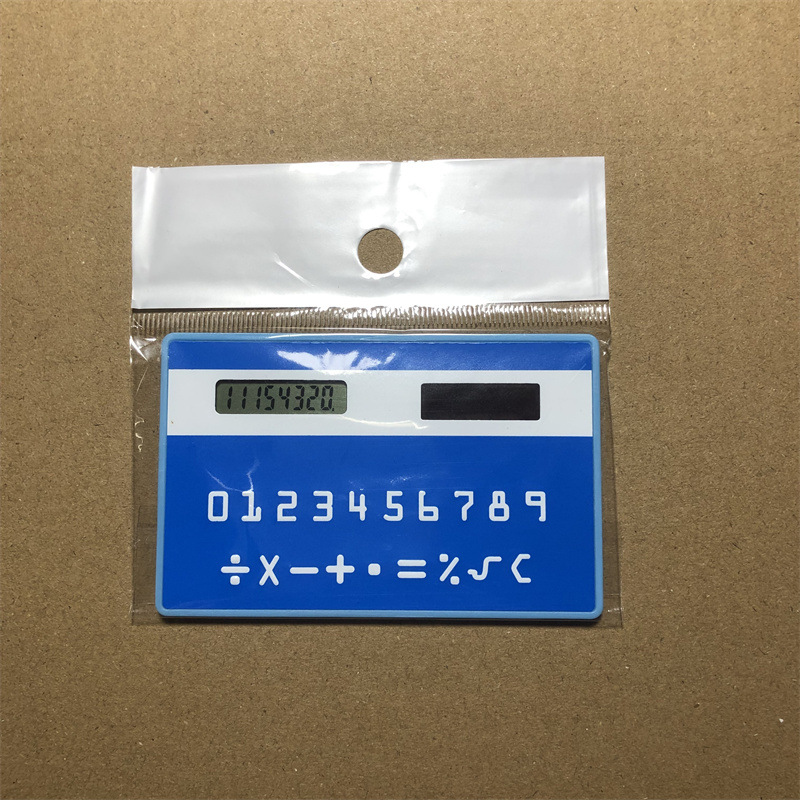 Color Card Calculator Portable Office Student Stationery 8-Digit Plastic Arithmetic Calculator