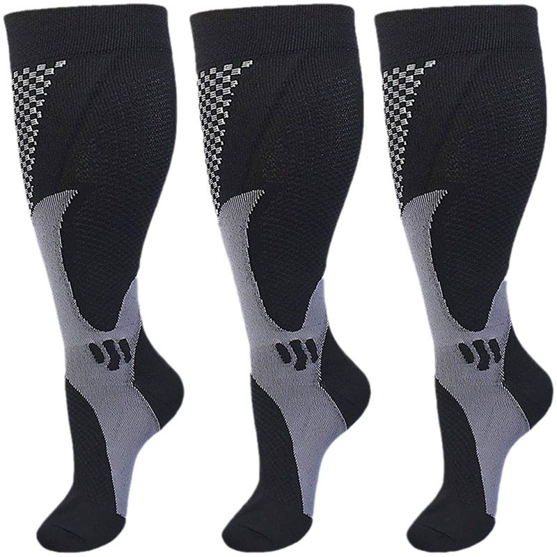 Socks, spring and summer new plus size pressure socks, high elastic sports fitness calf socks for men and women